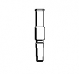 Adapter, Connecting, 19/22 joint with 90mm length between joint