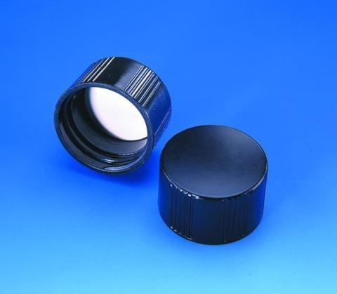 Black Phenolic Caps With White Rubber Liner for Dram Vials, GPI 8-425