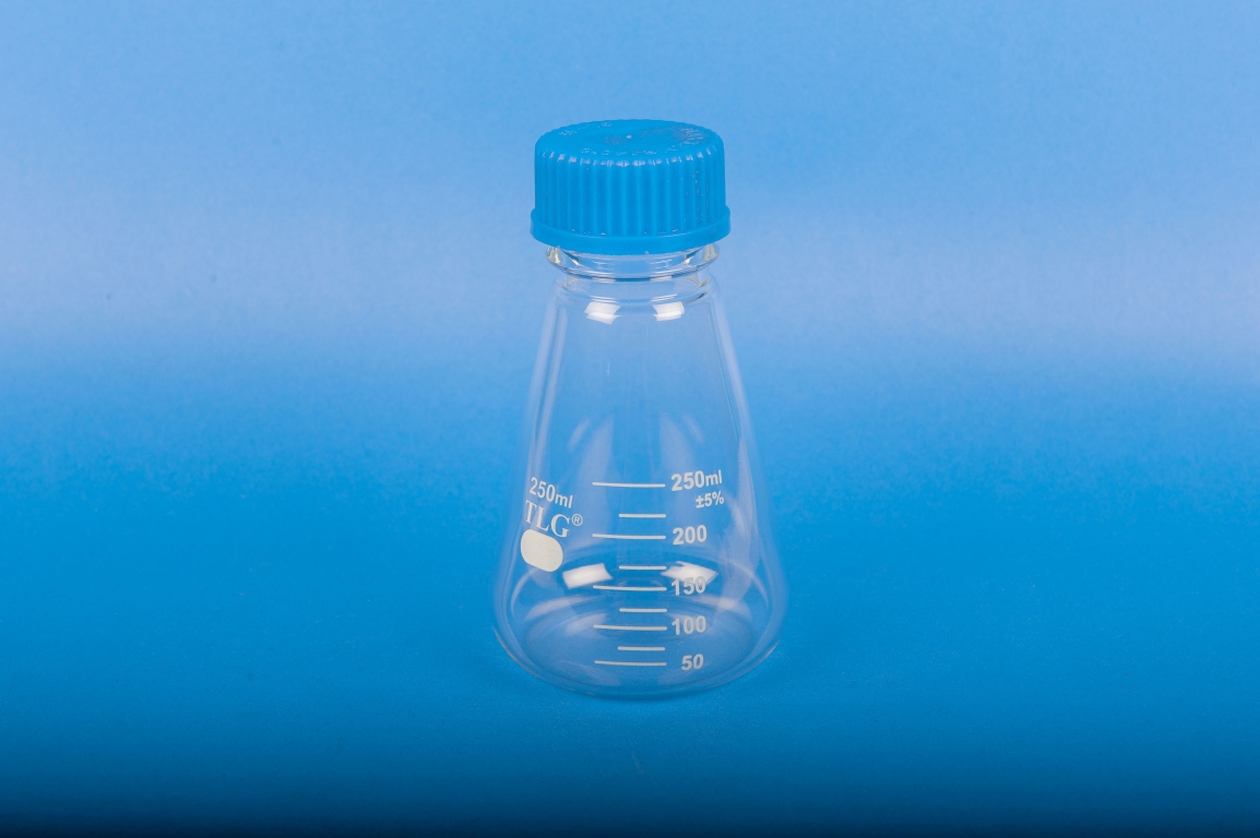 Flask Erlenmeyer with Screw Caps, Capacity 125 mL, GL-32