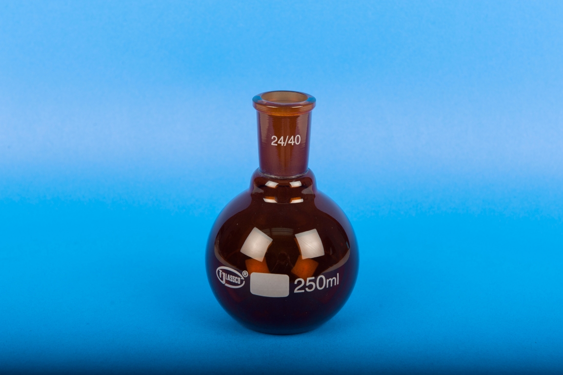 Flask, Flat Bottom, Amber, Joint 24/40, Capacity 1000mL