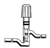 Valve, High Vacuum, PTFE, O-Ring, 180°, 0-8mm