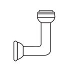 Cyclone Bypass, Joint Female 28/15 Grounded Joint, Joint Male 28/15 with O-ring, Heavy-Wall , GN-1
