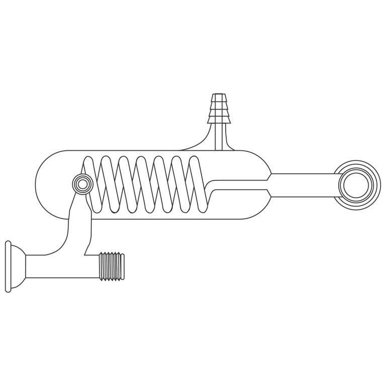 OCH/HAP Cooler, 28/15 joint, Thread GL-18, 8-9 number of spiral