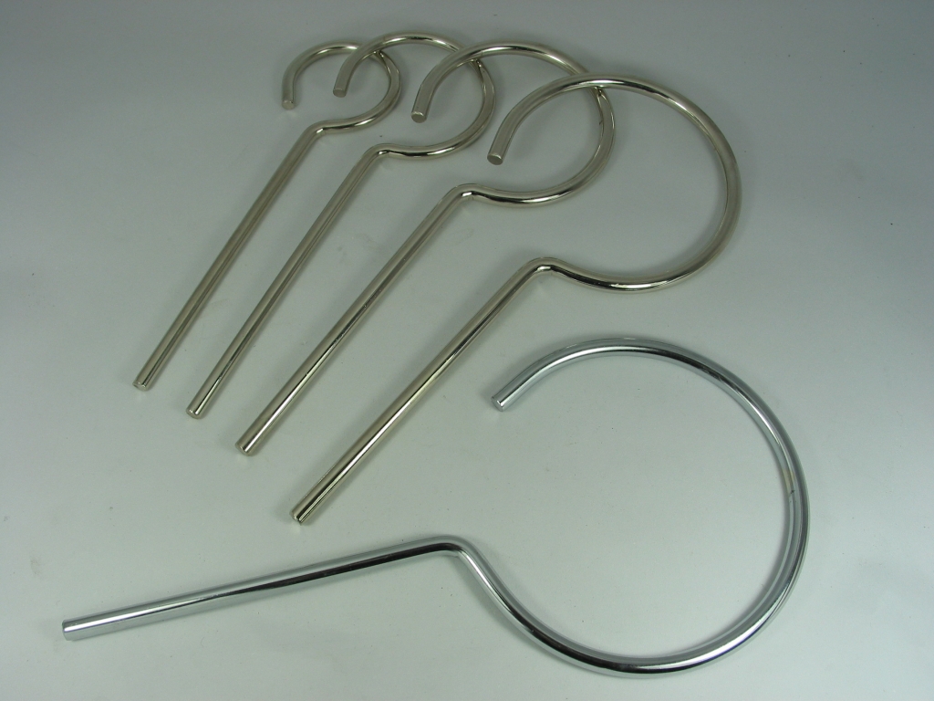 Open Ring Retort Support, Made of Ni/Cr plated steel, Ring Dia. 80mm, Length 195mm