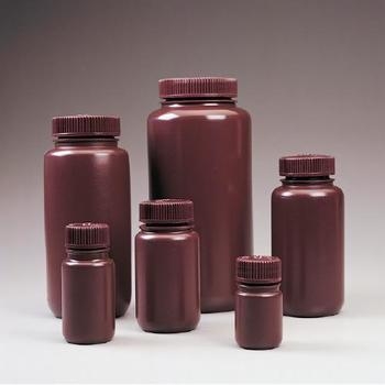 Round Bottle, Wide neck, HDPE, Amber, 500mL