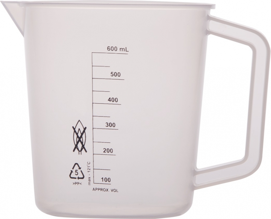 Beakers with Handle, PP, Capacity 250mL, Height 94mm
