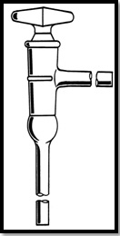 Stopcock, Glass, Hollow Plug, 90°, High vacuum, Bore 6mm, Plug Size 17.5/50