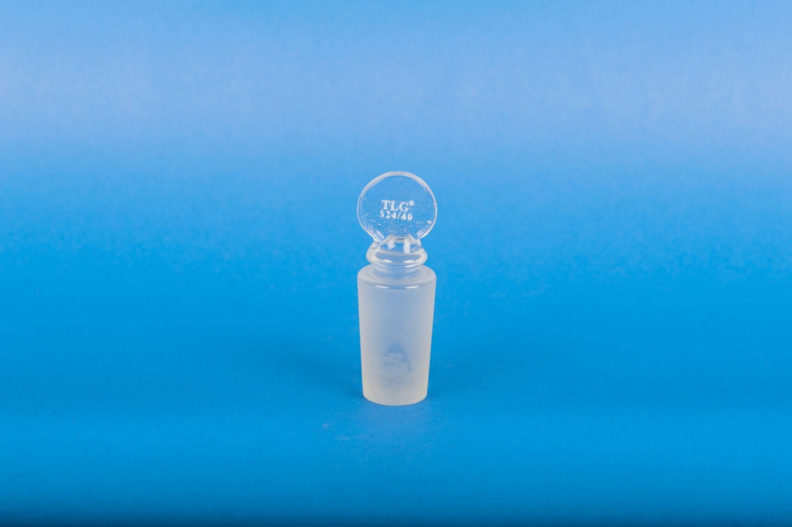 Stopper, Penny-Head, Glass, Solid, 10/18 Size