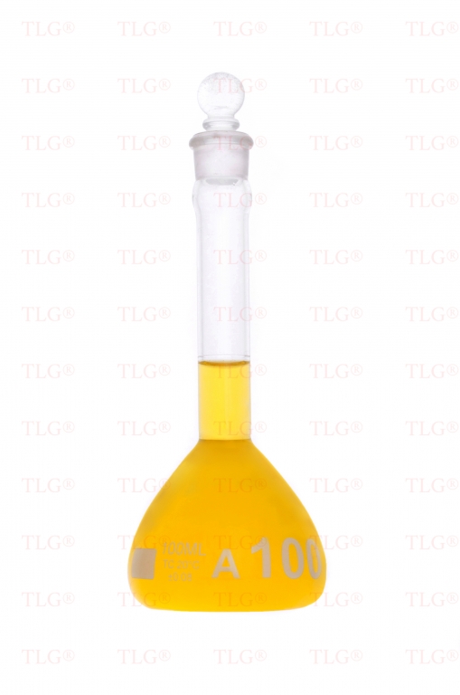 Serialized and Certified Volumetric Flask, Class A, Wide Mouth, With Glass Stopper, As Per USP Standards