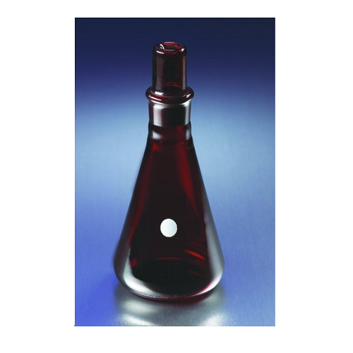 Flacon, Erlenmeyer, Ambre, Capacité 500 mL, Avec Bouchon PTFE #32