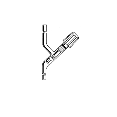 Valve, High Vacuum, Teflon®, Protected, Low Hold Up,180°, 0-4mm