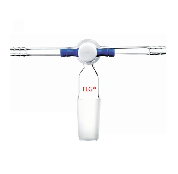 Adapter, Flushing (Horizontal), Cone joint, Teflon® stopcock, 29/42 joint