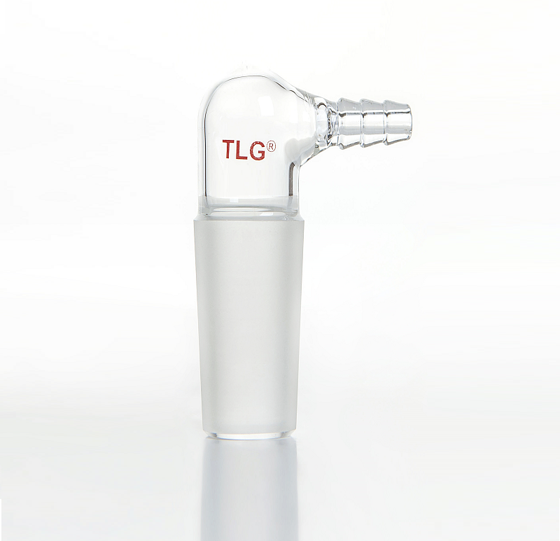 Adapter, Inlet, 90°, With Cone Joint, 14/20 joint, 8mm Hose connection