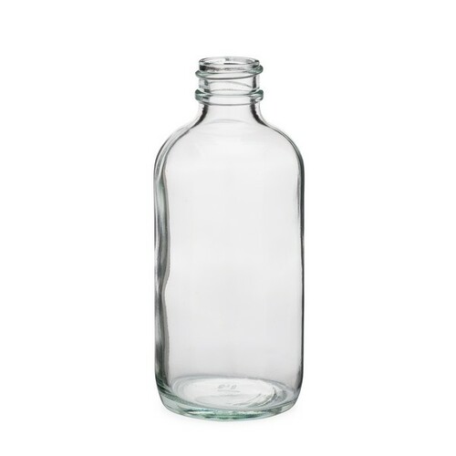 Boston Round Glass Bottles, Clear Glass, Narrow mouth, 32 oz., Neck Finish 33/400