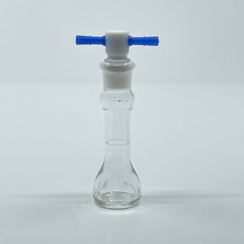 Volumetric Flask, 5mL, Serialized and Certified, Heavy Duty, Wide Mouth, Clear, PTFE Stopper# 13, Class A, As Per USP Standards