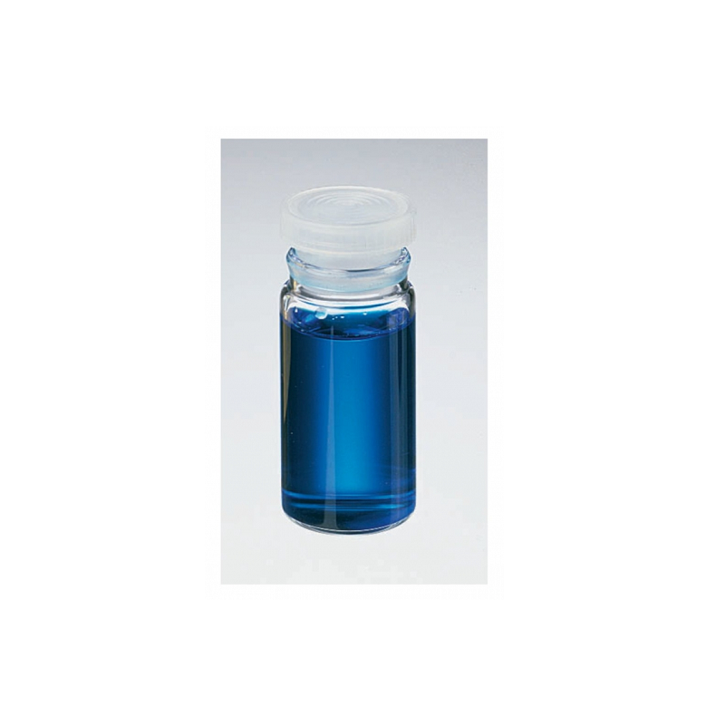 Clear Glass Tooled-Neck Vials with Polyethylene Closures, Capacity: 4 dr. (14.8mL); O.D. x H: 25 x 52mm , closed bottom closure
