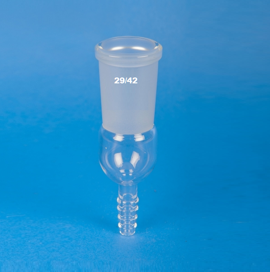 Adapter, Inlet (Straight), Outer Joint (Socket Joint), 29/42 joint, 10mm Hose connection