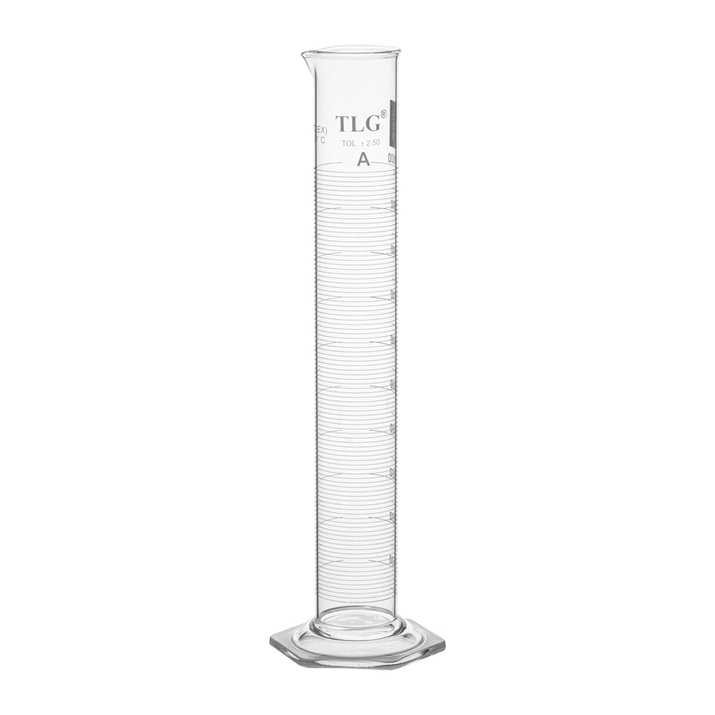 Cylinders, To Delivery (TD) Class A, White Scale, With Double Metric Graduations, Bumper, Capacity 1000mL, Graduation Interval 50 to 1000, Tolerance±2.50, As Per USP Standards
