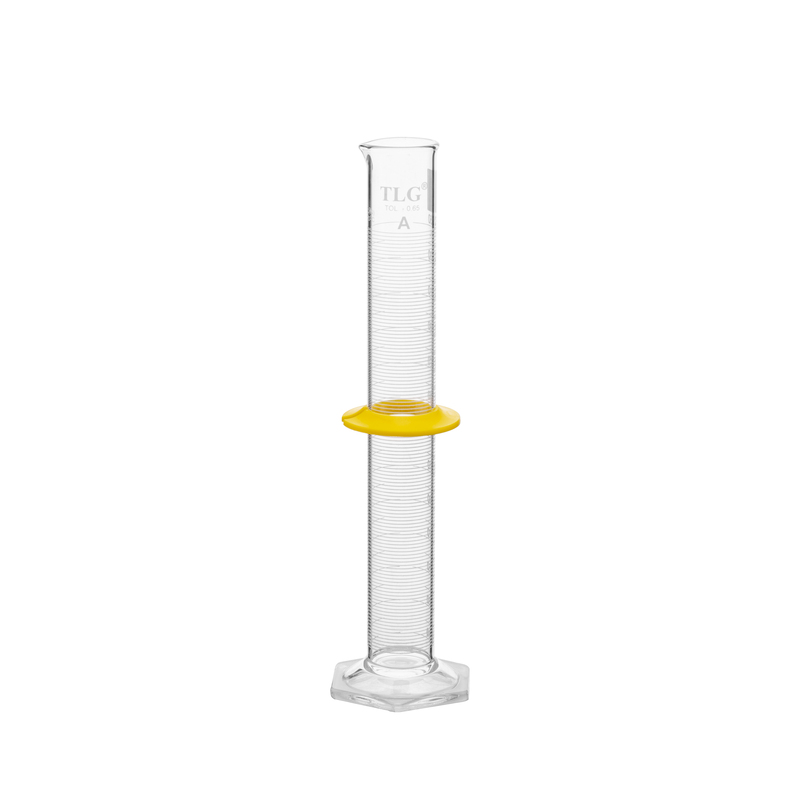 Cylinders, To Contain (TC) Class A, White Scale, With Single Metric Graduations, Bumper, Capacity 250mL, Graduation Interval 10 to 250, Tolerance ±0.65, As Per USP Standards