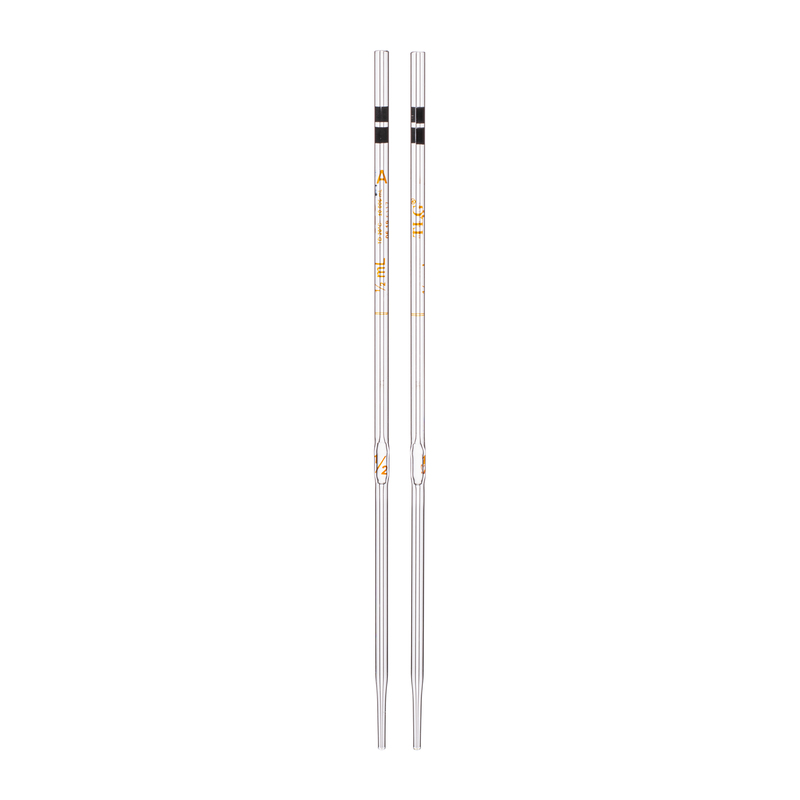 Pipette Volumetric, With One Mark, Accuracy As Per Class A, Capacity(mL) 0.5, Individually Serialized ,Tolerance ± 0.006 mL, As Per USP Standards
