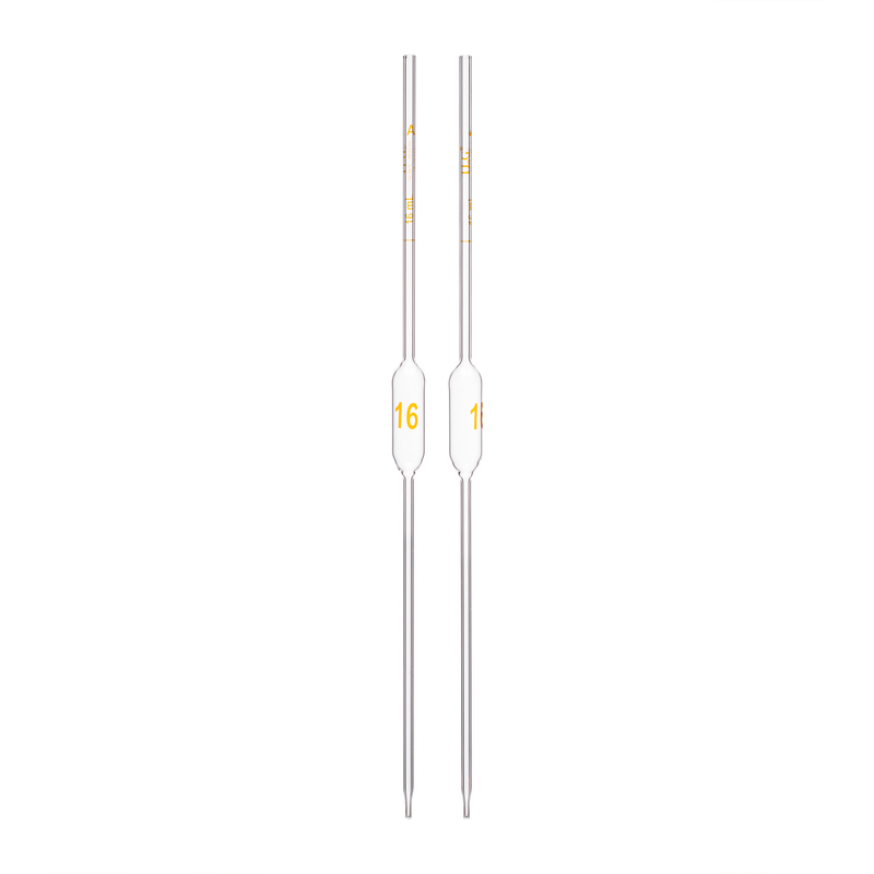 Pipette Volumetric, With One Mark, Accuracy As Per Class A, Capacity(mL) 16.0, Individually Serialized, Tolerance ±0.03mL, As Per USP Standards