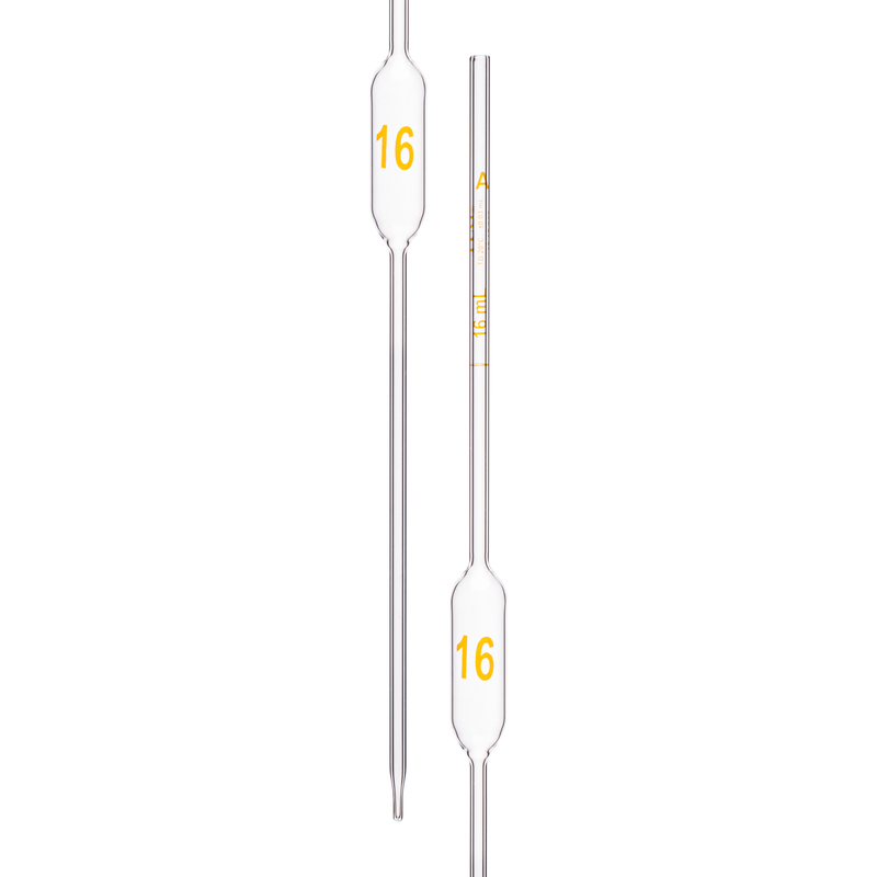 Pipette Volumetric, With One Mark, Accuracy As Per Class A, Capacity(mL) 16.0, Individually Serialized, Tolerance ±0.03mL, As Per USP Standards
