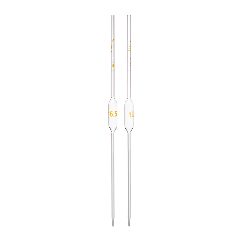 Pipette Volumetric, With One Mark, Accuracy As Per Class A, Capacity(mL) 16.5, Individually Serialized, Tolerance ± 0.03mL, As Per USP Standards