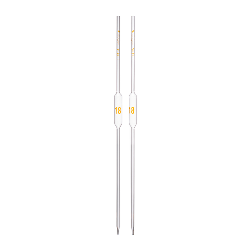 Pipette Volumetric, With One Mark, Accuracy As Per Class A, Capacity(mL) 18 Individually Serialized, Tolerance ± 0.03mL, As Per USP Standards