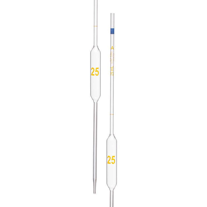 Pipette Volumetric, With One Mark, Accuracy As Per Class A, Capacity(mL) 25, Individually Serialized, Tolerance ±0.03 mL, As Per USP Standards