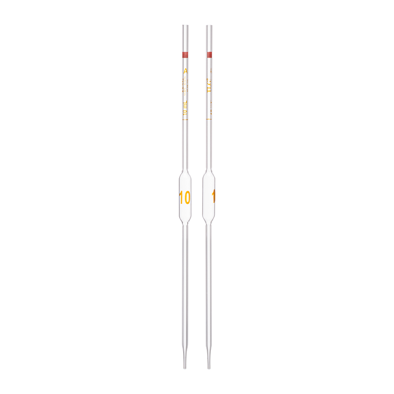 Pipette Volumetric, With One Mark, Accuracy As Per Class A, Capacity(mL) 10, Individually Serialized, Tolerance ± 0.02 mL, As Per USP Standards