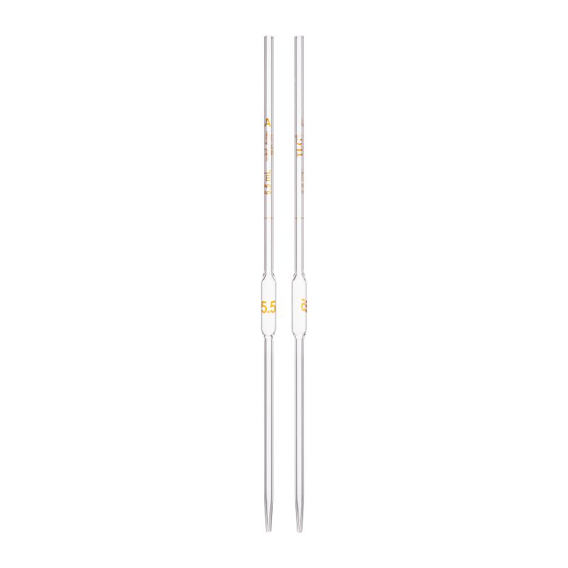 Pipette Volumetric, With One Mark, Accuracy As Per Class A, Capacity(mL) 5.5, Non Serialized, Tolerance ± 0.01 mL, As Per USP Standards