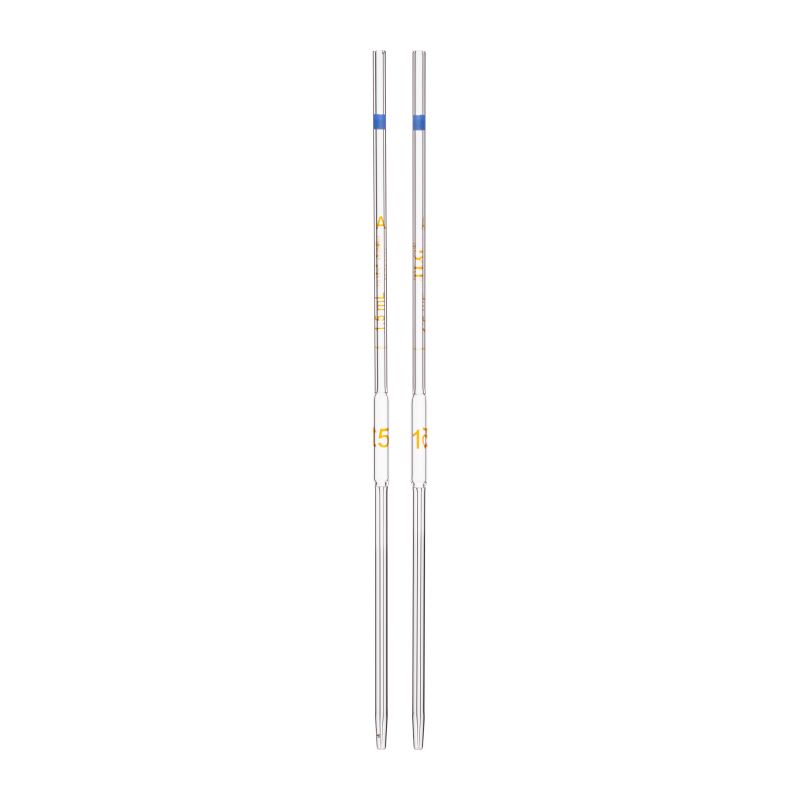 Pipette Volumetric,Class A - To Deliver (TD) With One Mark, Capacity 1.5mL with Blue Strip, As Per USP Standards