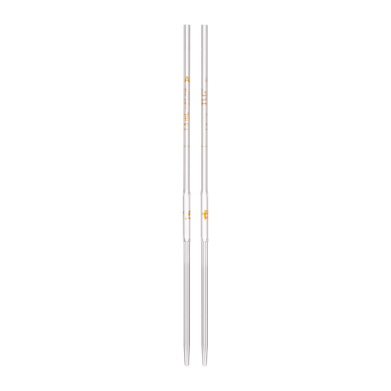 Pipette Volumetric, With One Mark, Accuracy As Per Class A, Capacity(mL) 1.5, Non Serialized, Tolerance ± 0.006 mL, As Per USP Standards