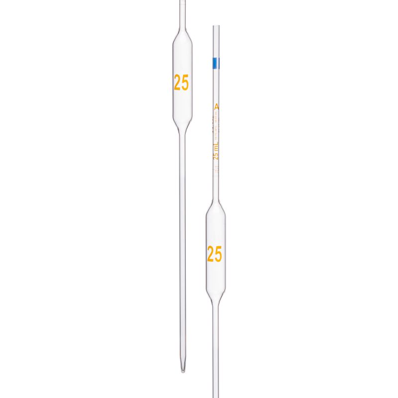 Pipette Volumetric, With Two Marks, To Contain (TC) and To Deliver (TD), Accuracy As Per Class A, Capacity(mL) 25, Individually Serialized