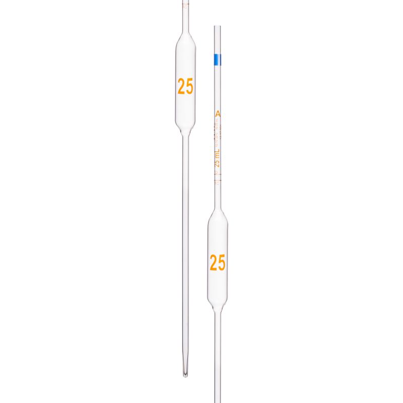 Pipette Volumetric, With Two Marks, To Contain (TC) and To Deliver (TD), Accuracy As Per Class A, Capacity(mL) 25, Non Serialized