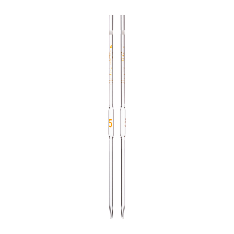 Pipette Volumetric, With Two Marks, To Contain (TC) and To Deliver (TD), Accuracy As Per Class A, Capacity(mL) 5, Non Serialized