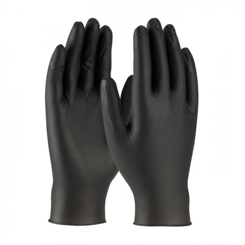 Nitrile Industrial Gloves, Medium, 6mil, BLACK